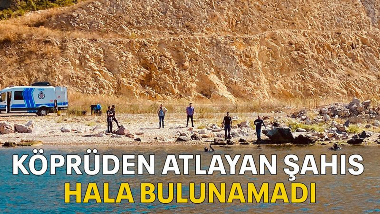 Köprüden atlayan şahıs hala bulunamadı